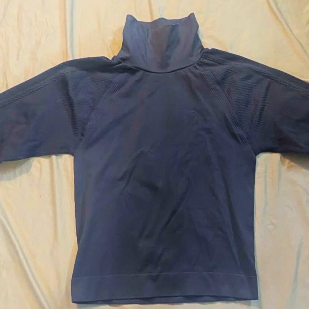 MTA Sports long sleeve stretchy ribbed fitted turtleneck athletic top SMALL 3X